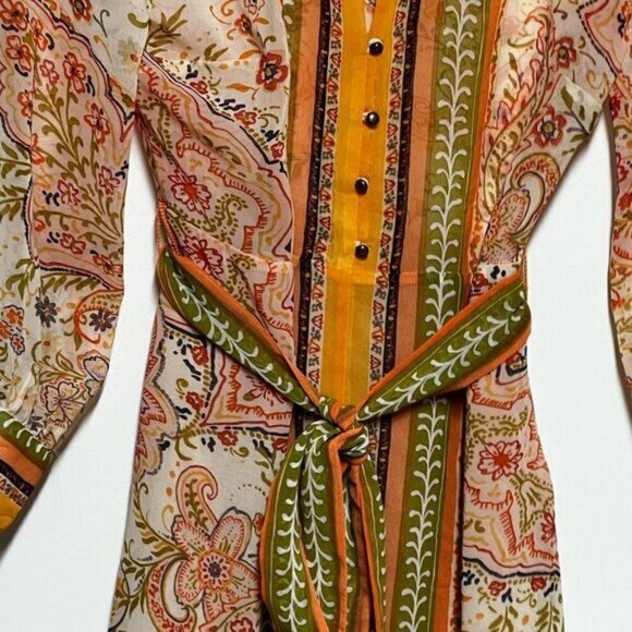 NWOT ZARA Printed Boho Tied Floral Mini Summer Dress Sz S - Picture 10 of 10